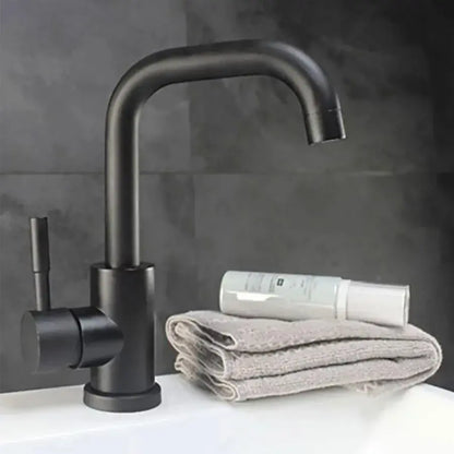 Dřezová baterie s otočným výtokem, černá, SUS304 Nerezová ocel, LY008C Koupelnové baterie Výchozí název Alessandro Design