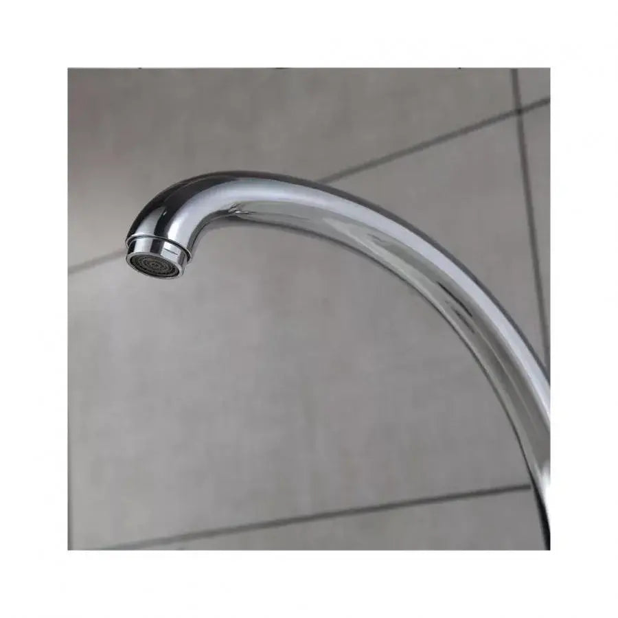 Lesklá chromovaná kuchyňská baterie LB00C, otočná baterie swan, keramická kartuše, kompletní sada s přípojkami a upevňovacím systémem Kuchyňské baterie Výchozí název Alessandro Design