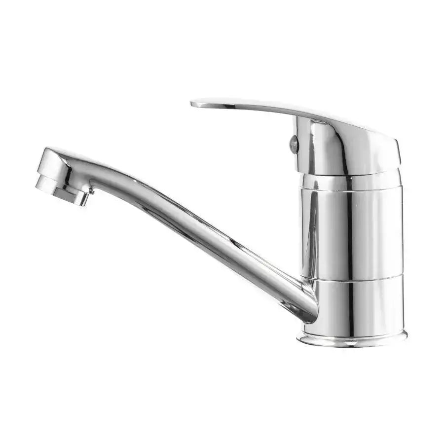 Dřezová baterie, otočný výtok, délka 18 cm, keramická kartuše, chrom, připojení v ceně Kuchyňské baterie Výchozí název Alessandro Design
