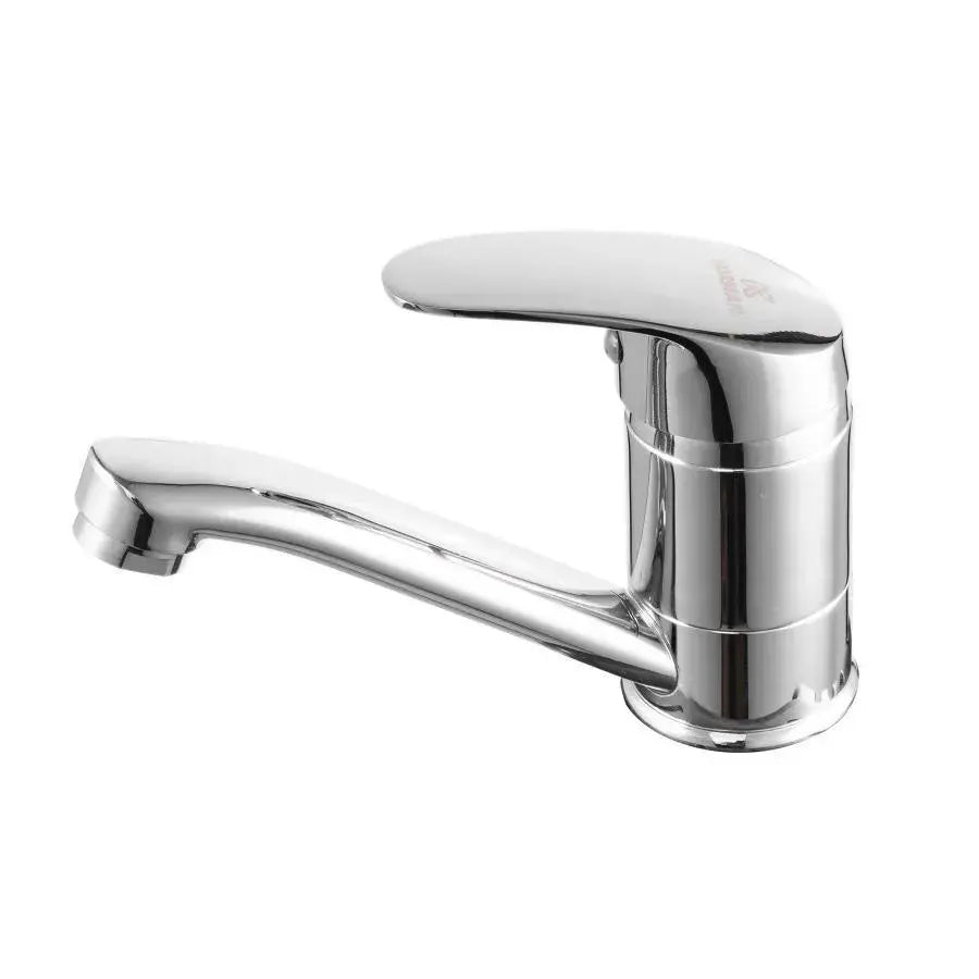 Dřezová baterie, otočný výtok, délka 18 cm, keramická kartuše, chrom, připojení v ceně Kuchyňské baterie Výchozí název Alessandro Design