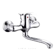Nástěnná kuchyňská baterie s otočným výtokem Kuchyňské baterie ze stříbrné slitiny Výchozí název Alessandro Design