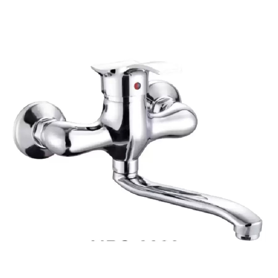 Nástěnná kuchyňská baterie s otočným výtokem Kuchyňské baterie ze stříbrné slitiny Výchozí název Alessandro Design
