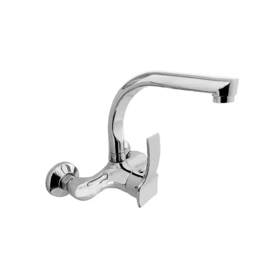 Nástěnná kuchyňská baterie s otočným výtokem Kuchyňské baterie ze stříbrné slitiny Výchozí název Alessandro Design