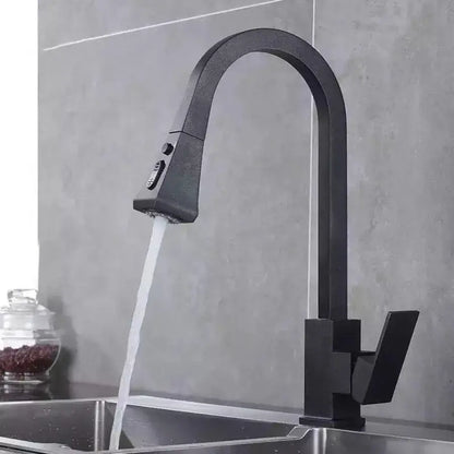Kuchyňská baterie s výsuvnou sprchou, sanitární mosaz, černá, OD/2040 Kuchyňské baterie Výchozí název Alessandro Design