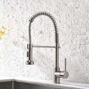 Kuchyňská baterie s výsuvnou sprchou, nerezová ocel a chromová mosaz, YD/101 Kuchyňské baterie Výchozí název Alessandro Design