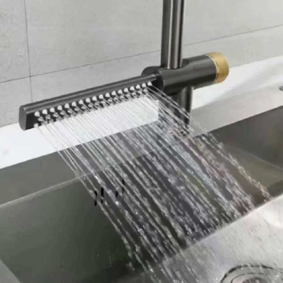 Kuchyňská baterie s výsuvnou šedou nerezovou sprchou s funkcí vodopádu YB1500N Kuchyňské baterie Výchozí název Alessandro Design