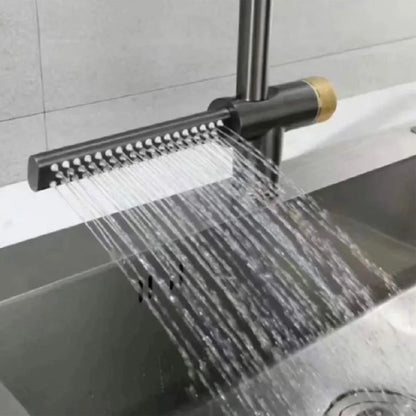 Kuchyňská baterie s výsuvnou šedou nerezovou sprchou s funkcí vodopádu YB1500N Kuchyňské baterie Výchozí název Alessandro Design