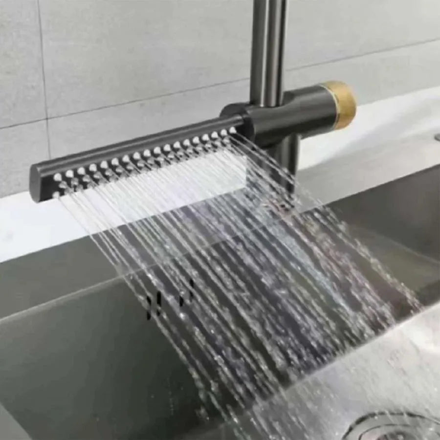 Kuchyňská baterie s vyjímatelnou černou nerezovou sprchou s funkcí vodopádu YB1500H Kuchyňské baterie Výchozí název Alessandro Design