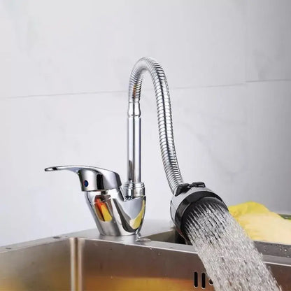 Kuchyňská baterie s lesklým chromem LB003, flexibilní baterie, keramická kartuše, kompletní sada s přípojkami a upevňovacím systémem Kuchyňské baterie Výchozí název Alessandro Design