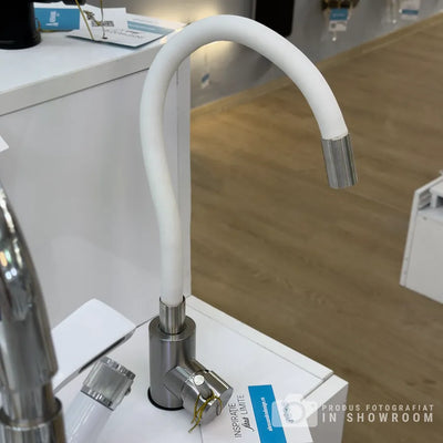 Baterie s flexibilní trubkou, SUS304 Nerezová ocel, satén a bílá, CF025WH
