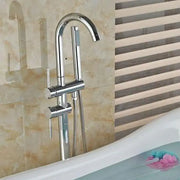 Podlahová baterie s kulatým rámem, sanitární mosaz, chrom, CF2032 Baterie a sprchové sloupy Výchozí název Alessandro Design