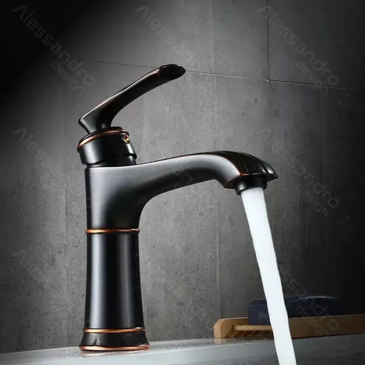 Dřezová baterie, kov, černá, OD01/B Koupelnové baterie Výchozí název Alessandro Design