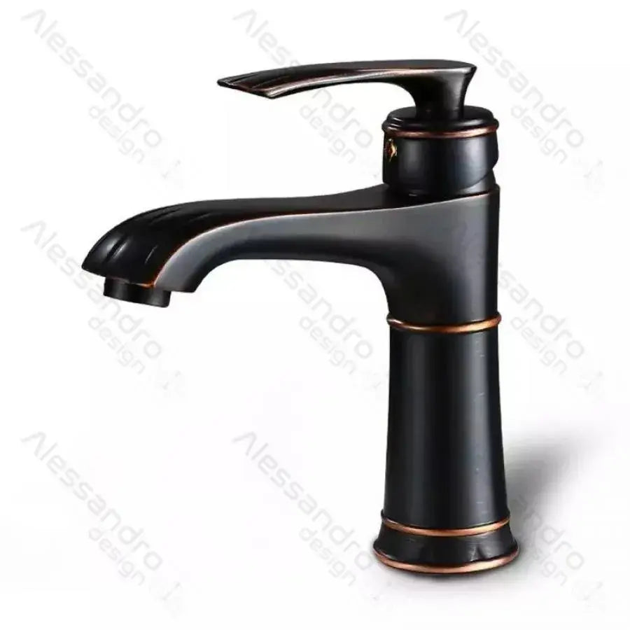 Dřezová baterie, kov, černá, OD01/B Koupelnové baterie Výchozí název Alessandro Design
