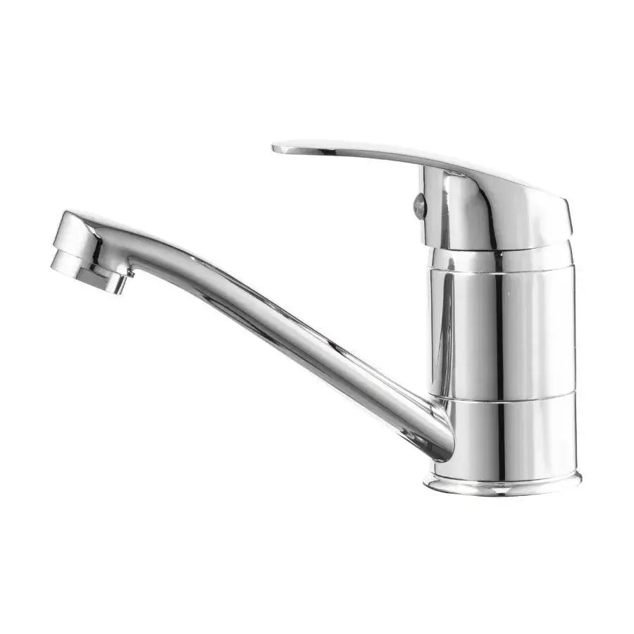 Dřezová baterie, otočný výtok, délka 15 cm, keramická kartuše, chrom, připojení v ceně Koupelnové baterie Výchozí název Alessandro Design