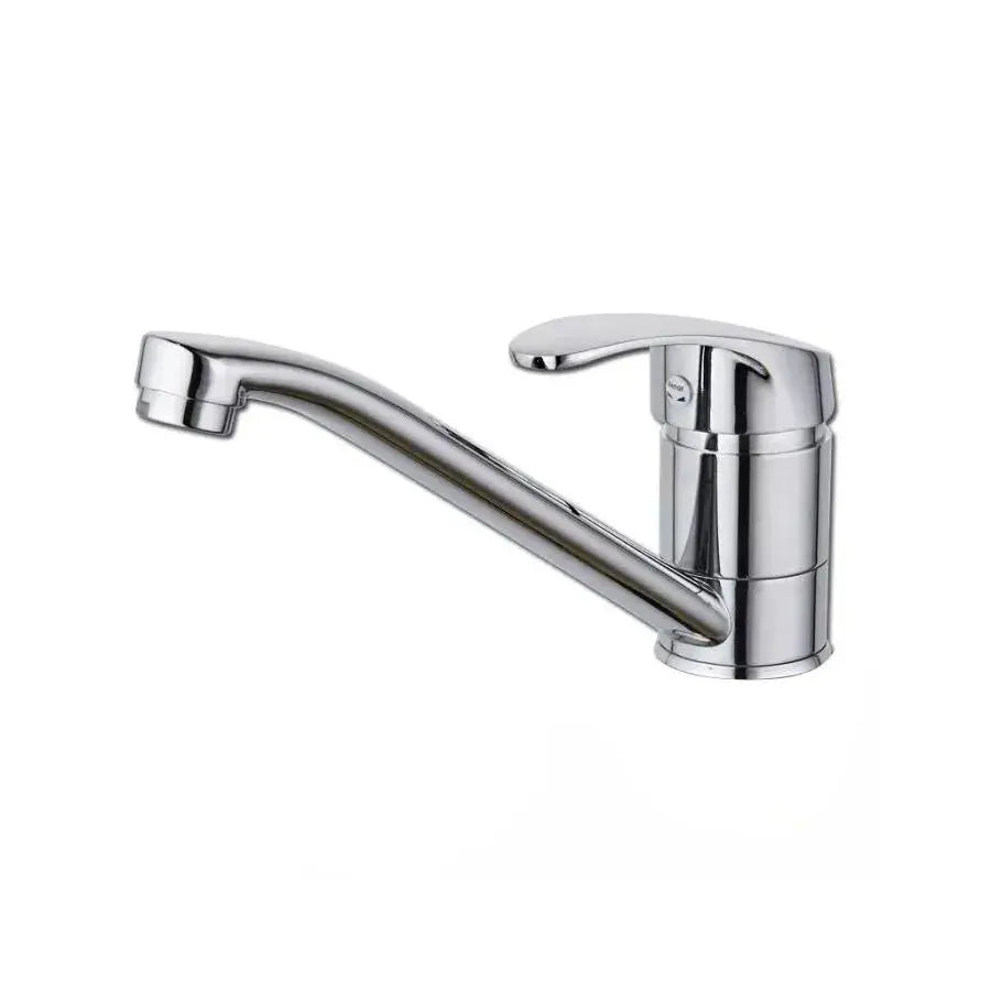 Dřezová baterie, otočný výtok, délka 15 cm, keramická kartuše, chrom, připojení v ceně Koupelnové baterie Výchozí název Alessandro Design