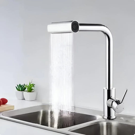 Dřezová baterie Keramická kartuše Rotační výtok Lesklý chrom Zahrnuté přípojky EC03 Kuchyňské baterie Výchozí název Alessandro Design