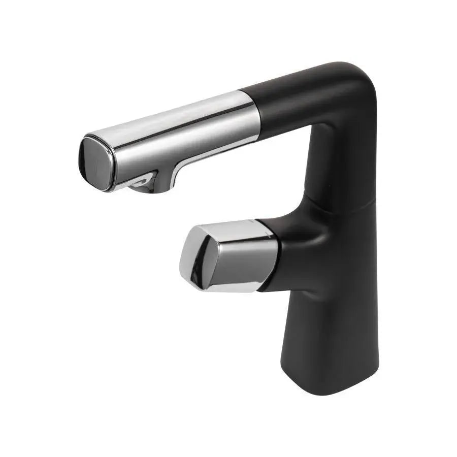 Umyvadlová baterie s vytahovací sprchou, sanitární mosaz, chrom a černá, MP016H/C Koupelnové baterie Výchozí název Alessandro Design