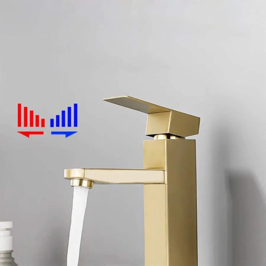 Zlatá nerezová dřezová baterie ZY1007 Koupelnové baterie Výchozí název Alessandro Design