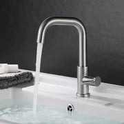 Dřezová baterie, SUS304 Nerezová ocel, Satin, MP007 Koupelnové baterie Výchozí název Alessandro Design