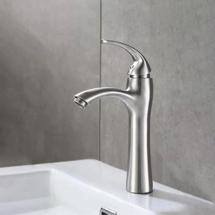 Dřezová baterie, SUS304 Nerezová ocel, Satin, MP016 Koupelnové baterie Výchozí název Alessandro Design