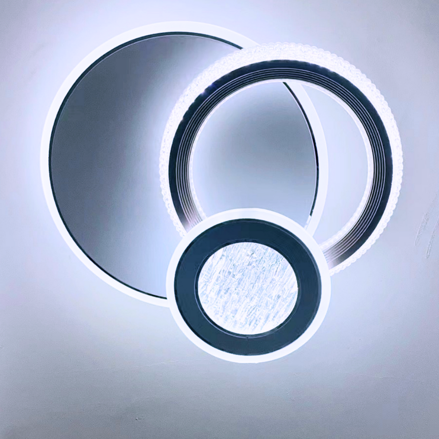 LED lustr NYXORA 44W, 3 kruhy, studené/teplé/neutrální světlo, bílé LED lustry Výchozí název Alessandro Design