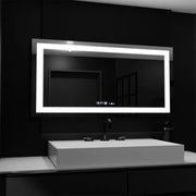 Obdélníkové LED zrcadlo, 160x80cm, Verite MotionGlow Marcello, odmlžovací systém, hodiny a teploměr, stmívatelná zrcátka Marcello Výchozí název Alessandro Design