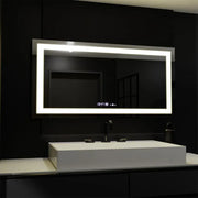 Obdélníkové LED zrcadlo, 160x80cm, Verite MotionGlow Marcello, odmlžovací systém, hodiny a teploměr, stmívatelná zrcátka Marcello Výchozí název Alessandro Design