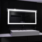 Obdélníkové LED zrcadlo, 160x80cm, Verite MotionGlow Marcello, odmlžovací systém, hodiny a teploměr, stmívatelná zrcátka Marcello Výchozí název Alessandro Design