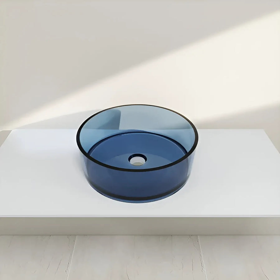 Resin Koupelnové umyvadlo 45x15 cm Sky Blue Výchozí název Alessandro Design