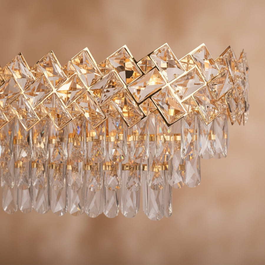Křišťálový lustr WINDSOR Regalis 10x E14, lesklé zlato, nastavitelná výška Křišťálové lustry Výchozí název Alessandro Design