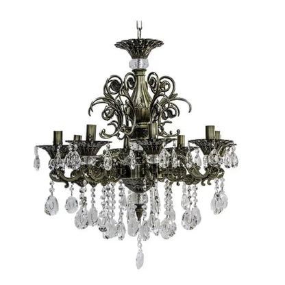 SANSSOUCI Magno křišťálový lustr, 8xE14, průměr 65cm, starožitné mosazné klasické lustry Výchozí název Alessandro Design