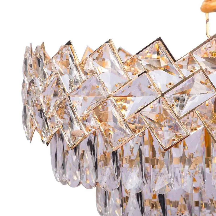 Křišťálový lustr WINDSOR Supremo 10xE14, průměr 80 ​​cm, lesklé zlato, nastavitelná výška Křišťálové lustry Výchozí název Alessandro Design