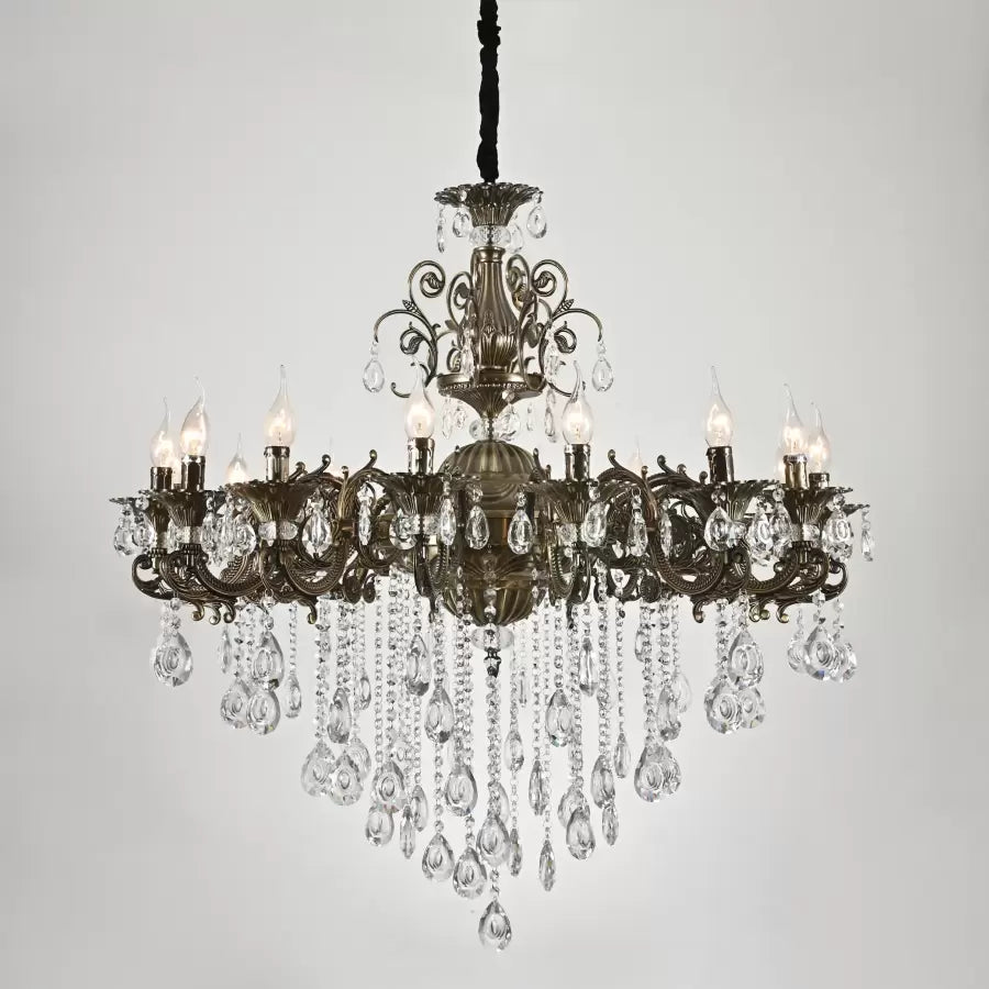 Christopher Lustr 16x E14 starožitné bronzové klasické lustry Výchozí název Alessandro Design