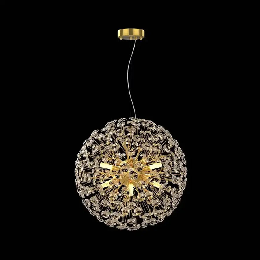 Křišťálový lustr MINUET 9x G9, průměr 50 cm, lesklé zlato, nastavitelná výška Moderní lustry Výchozí název Alessandro Design