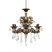 Křišťálový lustr SANSSOUCI Magno, 6xE14, průměr 62cm, starožitné mosazné klasické lustry Výchozí název Alessandro Design