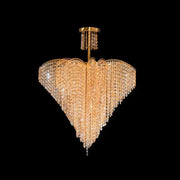 Křišťálový svícen Ander, 5xE14, průměr 50 cm, zlato, kov a křišťálový křišťálový svícen Výchozí název Alessandro Design