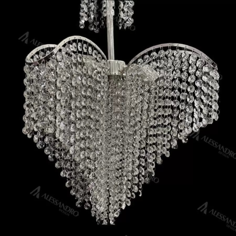 Křišťálový svícen Ander 4xE14 Průměr 45cm Chromový Křišťálový svícen Výchozí název Alessandro Design