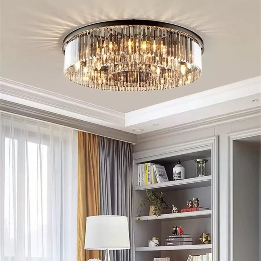 Křišťálový lustr Brady Ø40 cm, 6xE14, šedá Křišťálové lustry Výchozí název Alessandro Design