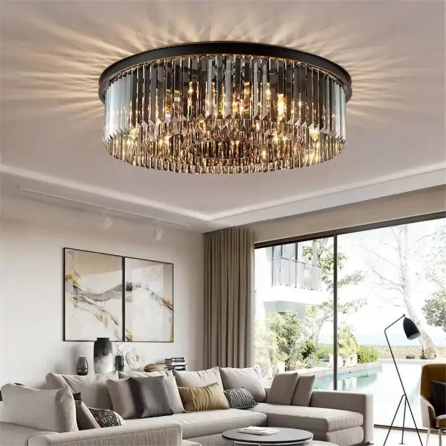 Křišťálový lustr Brady Ø40 cm, 6xE14, šedá Křišťálové lustry Výchozí název Alessandro Design
