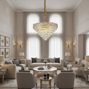Křišťálový lustr WINDSOR Supremo 10xE14, průměr 80 ​​cm, lesklé zlato, nastavitelná výška Křišťálové lustry Výchozí název Alessandro Design