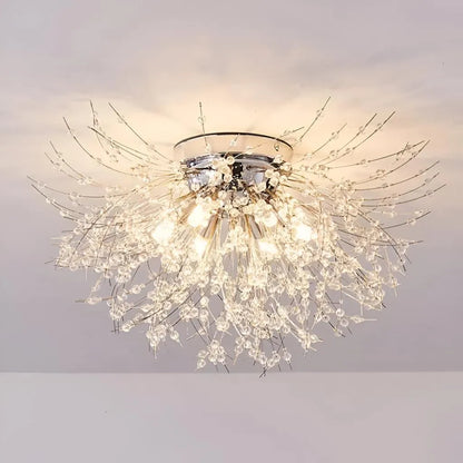 Křišťálový lustr RONDO Vivace, 5x G9, Průměr 40cm, Lesklé stříbrné Moderní Lustry Výchozí název Alessandro Design