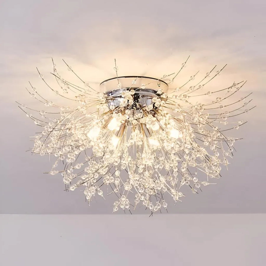 Křišťálový lustr RONDO Vivace, 5x G9, Průměr 40cm, Lesklé stříbrné Moderní Lustry Výchozí název Alessandro Design