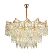 Křišťálový lustr Průměr 78 cm, 20x E27, Zlato, Nastavitelná výška Křišťálové lustry Výchozí název Alessandro Design