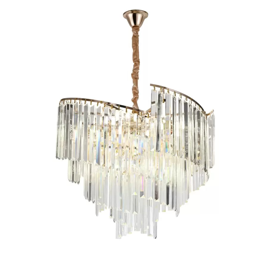 Křišťálový svícen TRIANON Magno 10x E27, průměr 56 cm, lesklé zlato, nastavitelná výška Křišťálový svícen Výchozí název Alessandro Design