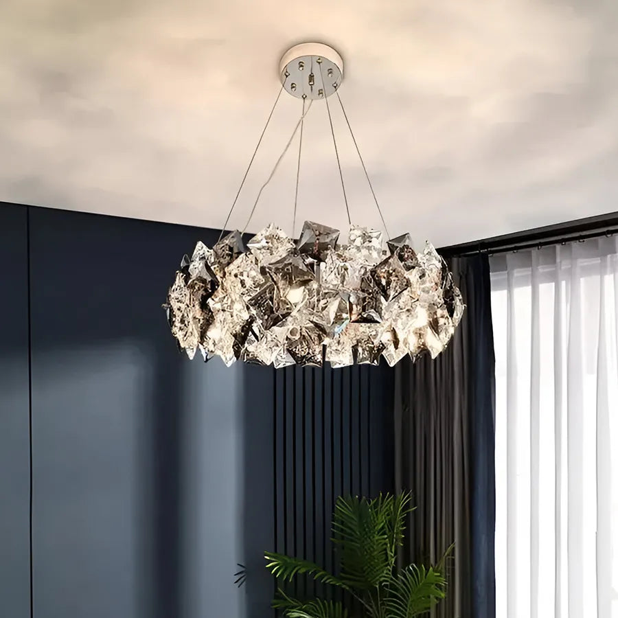 Křišťálový svícen Hara 9x E27 lesklý chrom Křišťálový svícen Výchozí název Alessandro Design