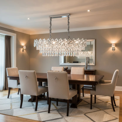 Křišťálový lustr WINDSOR Regalis 10xE14, lesklý chrom, nastavitelná výška Křišťálový lustr Výchozí název Alessandro Design