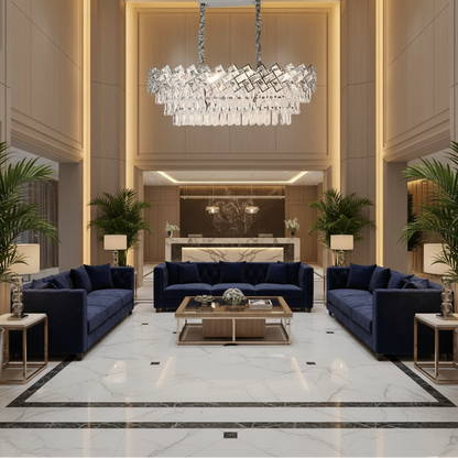Křišťálový lustr WINDSOR Regalis 10xE14, lesklý chrom, nastavitelná výška Křišťálový lustr Výchozí název Alessandro Design