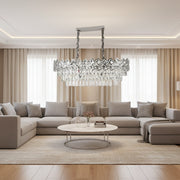 Křišťálový lustr WINDSOR Regalis 10xE14, lesklý chrom, nastavitelná výška Křišťálový lustr Výchozí název Alessandro Design