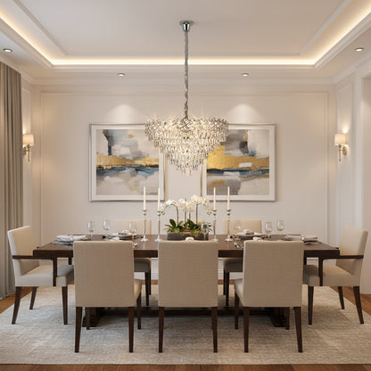 Křišťálový lustr WINDSOR Supremo 10xE14, průměr 80 ​​cm, lesklý chrom, nastavitelná výška Křišťálové lustry Výchozí název Alessandro Design