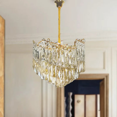 Crystal Crystal Topkapi Eleganza 8x E14, průměr 49 cm, lesklý zlato, nastavitelná výška